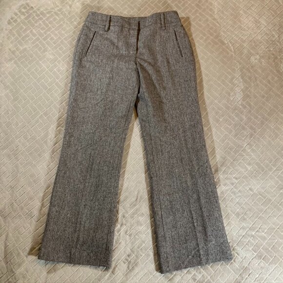 Dalia Pants - Dalia Womens 8 Wool Blend Dress Pants Neutral Gray Boot Cut Mid Rise Lined